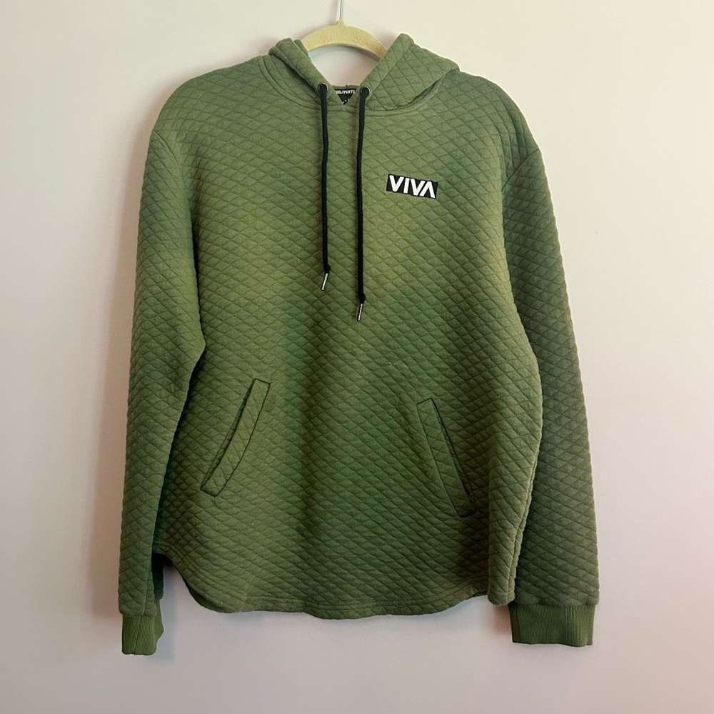 Barstool Sports Quilted VIVA Hoodie w/ Elbow Pads - Green